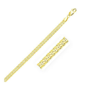 4.4mm 14k Yellow Gold Solid Miami Cuban Chain, size 20''