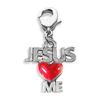 Jesus Loves Me Charm Dangle in Silver