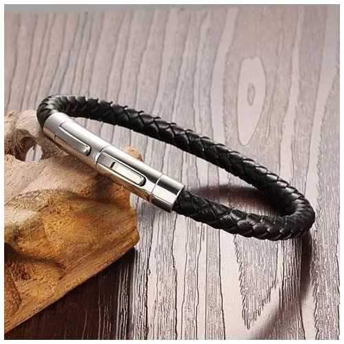 VERGO Versatile Genuine Leather Bracelet With Magnetic Closure For Men And Women