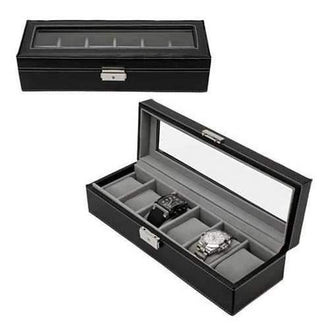 WATCH VALET Glass Top Watch Boxes For Collection Of 6 or 10 Watches