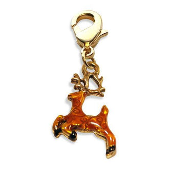 Reindeer Charm Dangle in Gold