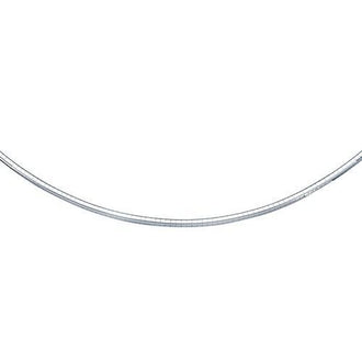 14k White Gold Chain in a Classic Omega (3 mm), size 16''