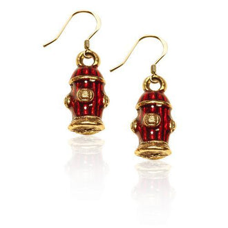 Fire Hydrant Charm Earrings in Gold