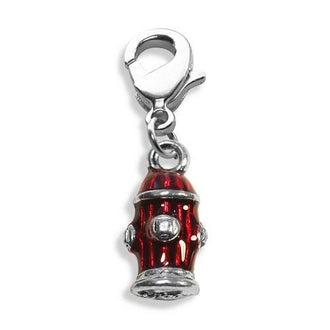 Fire Hydrant Charm Dangle in Silver