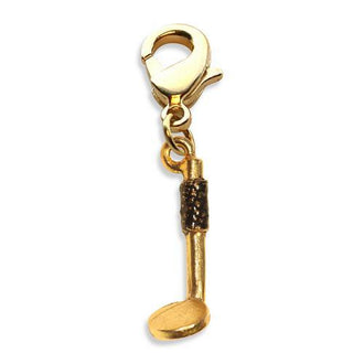 Dental Mirror Charm Dangle in Gold