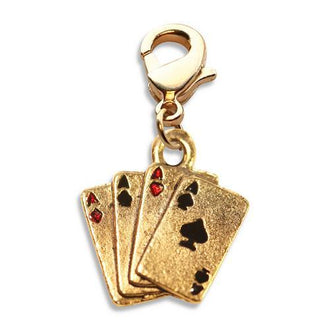 Aces Charm Dangle in Gold