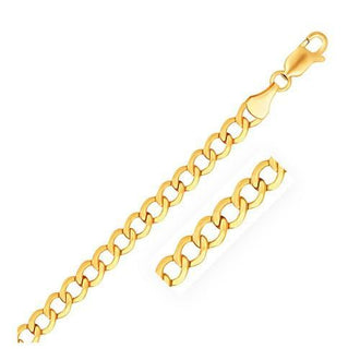 5.3mm 14k Yellow Gold Curb Chain, size 18''