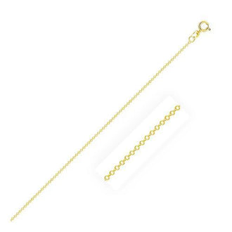 14k Yellow Gold Cable Link Chain 0.5mm, size 16''