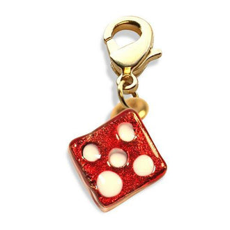 Dice Charm Dangle in Gold