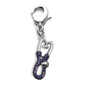 Stethoscope Charm Dangle in Silver