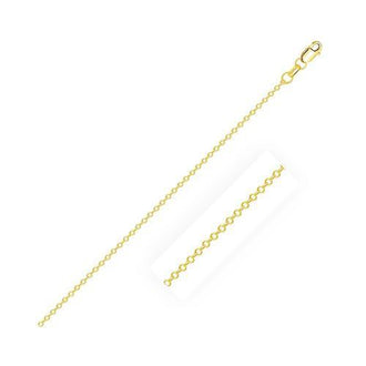 14k Yellow Gold Cable Link Chain 0.8mm, size 16''