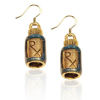 RX Charm Earrings in Gold