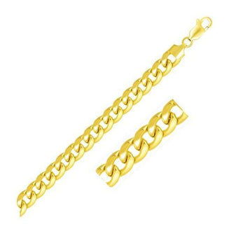 6.7mm 14k Yellow Gold Solid Miami Cuban Chain, size 22''