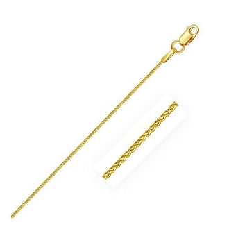 14k Yellow Gold Round Wheat Chain 1.0mm, size 16''