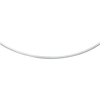 14k White Gold Classic Omega Style Chain (2 mm), size 16''