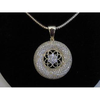 Micropave Pendant Star of David with Necklace Gold Electroplated 16" + 2" Extension