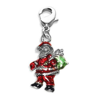 Santa Claus Charm Dangle in Silver