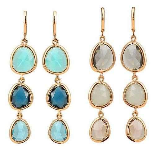 Serena Ombre Style Gem Drop Earrings