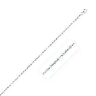 Sterling Silver 2.0mm Singapore Style Chain, size 20''
