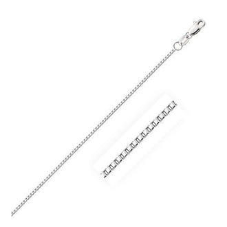 14k White Gold Octagonal Box Chain 1.0mm, size 16''