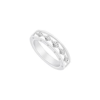 Diamond Wedding Band : 14K White Gold - 2.10 CT Diamonds