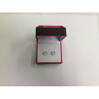 8mm CZ Stud Earring in Gift Box