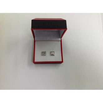 Rhodium-plated Earring with CZ in Gift Box