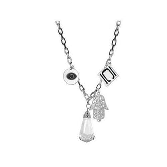 Authentic Nikki Chu Silver Cable Link Necklace With Charms ( Case of 2 )