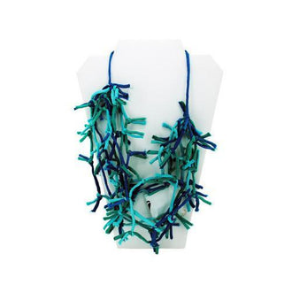 Turquoise Knotted Necklace ( Case of 12 )