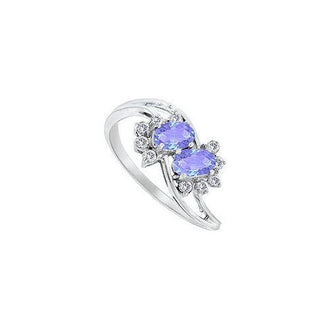 Tanzanite and Diamond Ring : 14K White Gold - 2.00 CT TGW