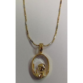 Gold Electroplated 18" Necklace with Crystal Pendant in a Gift Box