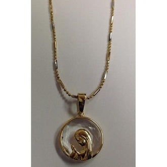 Gold Electroplated 18" Necklace with Crystal Pendant in a Gift Box