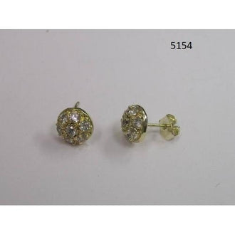 Round Clear CZ Earring