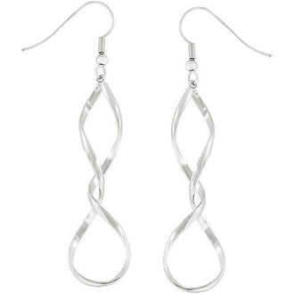 Silver Twist Earrings