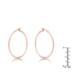 Elegant Rosegold Hoop Earrings