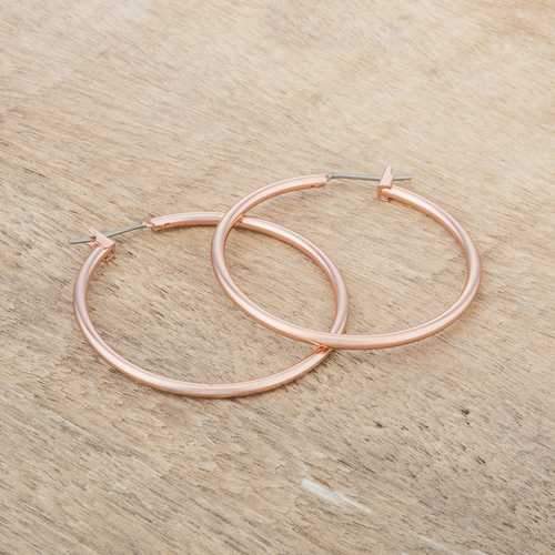 Elegant Rosegold Hoop Earrings