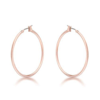 Elegant Rosegold Hoop Earrings