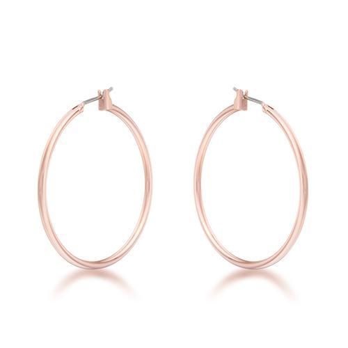 Elegant Rosegold Hoop Earrings