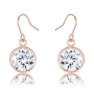 5.5 Ct Rose Gold CZ Drop Earrings