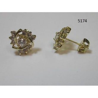 Round Clear CZ Earring