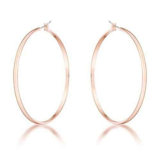 55mm Rose Gold Plated Classic Hoop Earrings