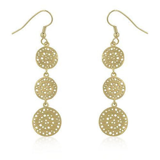 Golden Filigree Circle Earrings