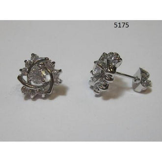 Round Clear CZ Earring