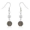 Smokey and Clear Simulated Crystal Dangle Earrings