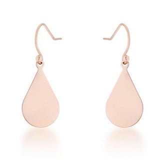 Karla Rose Gold Stainless Steel Teardrop Earrings