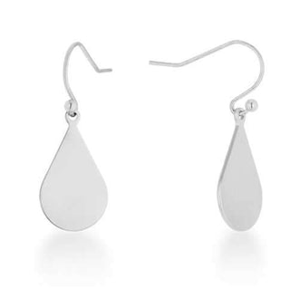 Karla Rhodium Stainless Steel Teardrop Earrings