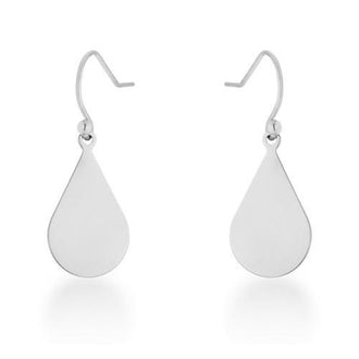 Karla Rhodium Stainless Steel Teardrop Earrings