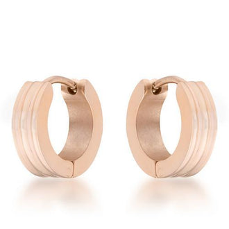 Marlene Rose Gold Stainless Steel Small Hoop Earrings