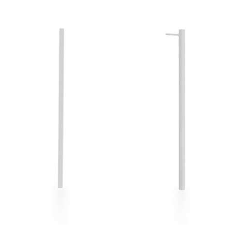Carolee Rhodium Stainless Steel Long Line Drop Earrings