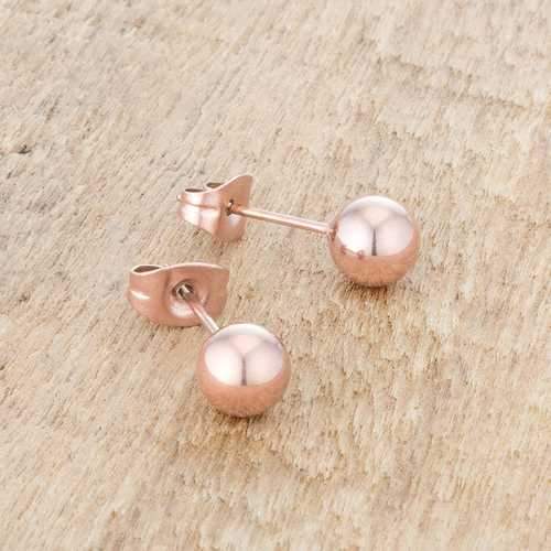 Tanya Rose Gold Sphere Stud Earrings